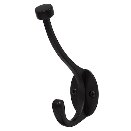 Sure-Loc Hardware Sure-Loc Hardware Heavy Duty Pilltop Coat Hook, Flat Black RH5 FBL